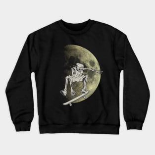 skeleton stakeboading Crewneck Sweatshirt